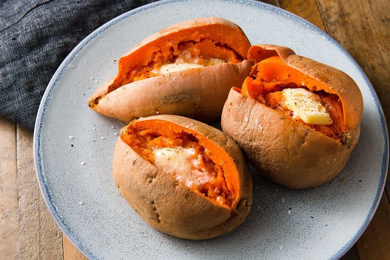 Perfect Microwaved Sweet Potatoes