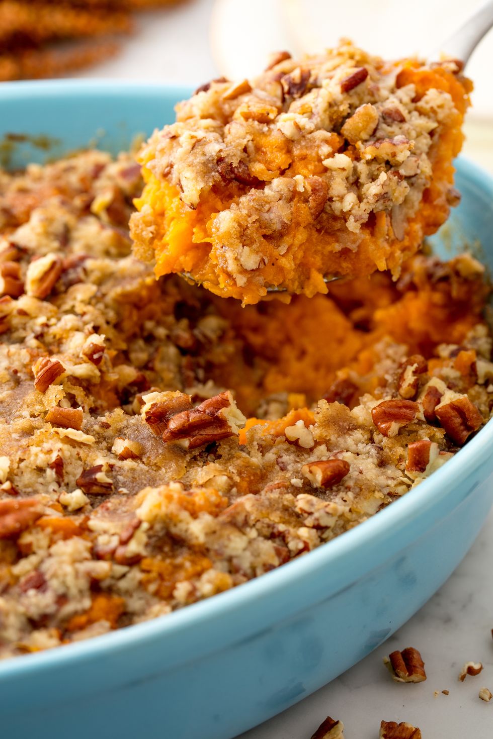 Sweet Potato Casserole with Pecan Topping - A Perfect Side Dish